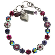Mariana "Purple Fuchsia" Silver Plated Must-Have Pavé Crystal Bracelet, 4044 300-1