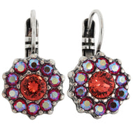 Mariana "Saffron" Silver Plated Daisy Crystal Earrings, 1157 1047