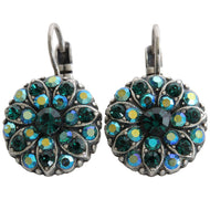 Mariana "Green with Envy" Silver Plated Guardian Angel Crystal Earrings, 1029 205