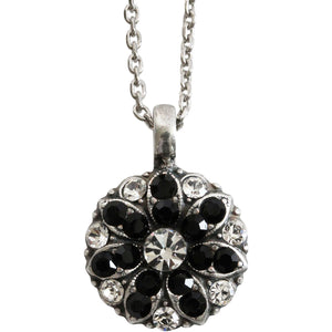 Mariana "Checkmate" Guardian Angel Silver Plated Pendant Crystal Necklace, 5212 280-1