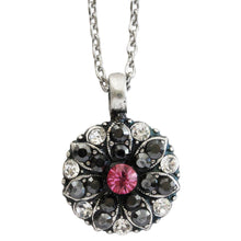 Mariana "Black Diamond" Guardian Angel Silver Plated Pendant Crystal Necklace, 5212 747-1