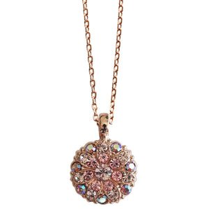 Mariana "Flamingo" Guardian Angel Rose Gold Plated Pendant Crystal Necklace, 5212 319mr
