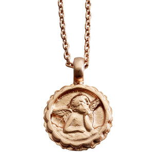 Mariana "Kalahari" Guardian Angel Rose Gold Plated Pendant Crystal Necklace, 5212 1078rg