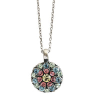 Mariana "Spring Flowers" Guardian Angel Silver Plated Pendant Crystal Necklace,  5212 2141
