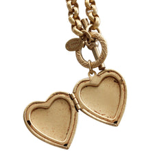 Catherine Popesco 14k Gold Plated Heart Locket Toggle Necklace, 16.5" 1564G