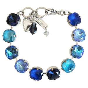 Mariana "Sleepy Time" Rhodium Plated Cushion Cut Crystal Bracelet, 4326/2 1137ro