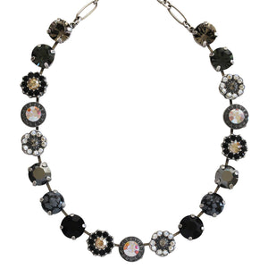 Mariana "Adeline" Silver Plated Lovable Rosette Crystal Necklace, 3084 M1094