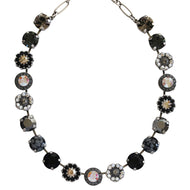 Mariana "Adeline" Silver Plated Lovable Rosette Crystal Necklace, 3084 M1094