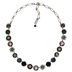 Mariana "Adeline" Silver Plated Lovable Rosette Crystal Necklace, 3084 M1094