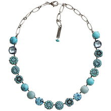 Mariana "Bliss" Silver Plated Lovable Rosette Crystal Necklace, 3084 2672