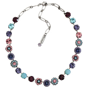 Mariana "Cotton Candy" Silver Plated Lovable Mixed Element Crystal Necklace, 3045/1 144