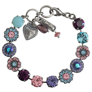 Mariana "Cotton Candy" Silver Plated Lovable Mixed Element Crystal Bracelet, 4045/1 144