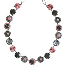 Mariana "Madagascar" Silver Plated Lovable Rosette Crystal Necklace, 3084 1083