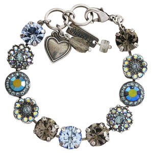 Mariana "Martini" Silver Plated Lovable Rosette Crystal Bracelet, 4084 215-3
