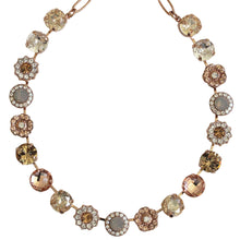 Mariana "Peace" Rose Gold Plated Lovable Rosette Crystal Necklace, 3084 1125rg