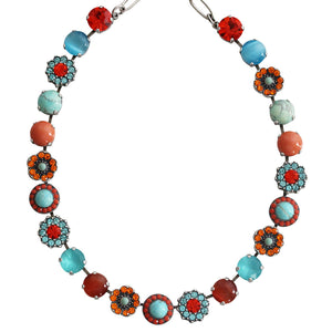 Mariana "Serengeti" Silver Plated Lovable Mixed Element Crystal Necklace, 3045/2 M1079