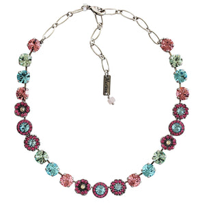 Mariana "Spring Flowers" Silver Plated Lovable Mixed Element Crystal Necklace, 3045/1 2141