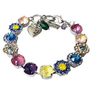 Mariana "Sunkissed Rainbow" Rhodium Plated Lovable Mixed Element Crystal Bracelet, 4045/1 168-1ro