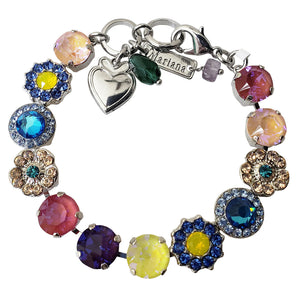 Mariana "Sunkissed Rainbow" Rhodium Plated Lovable Mixed Element Crystal Bracelet, 4045/1 168-1ro