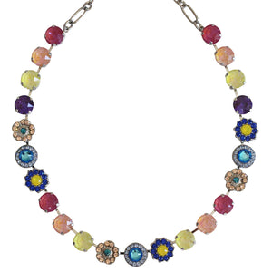 Mariana "Sun-kissed Rainbow" Rhodium Plated Lovable Mixed Element Crystal Necklace, 3045/1 168-1ro