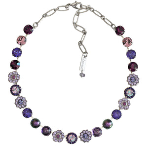 Mariana "Wildberry" Rhodium Plated Lovable Mixed Element Crystal Necklace, 3045/1 M1134ro