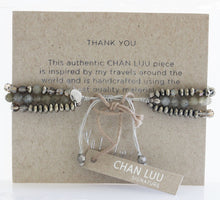 Chan Luu Labradorite Mix Adjustable Multi Strand Crystal Beaded Pull Cord Bracelet BS-5017