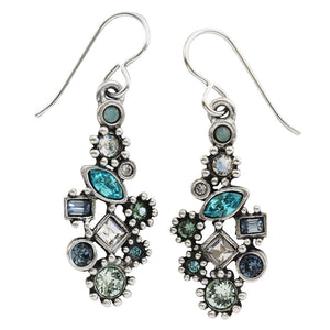 Patricia Locke "Natalya" Sterling Silver Plated Swarovski Earrings, Zephyr EF1053S