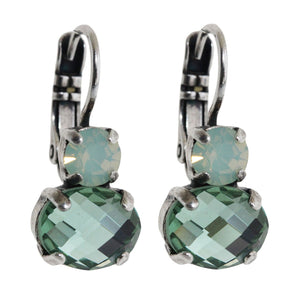 Mariana "Fern" Silver Plated Round and Oval Crystal Earrings, 1462 2143