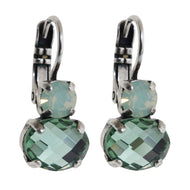 Mariana "Fern" Silver Plated Round and Oval Crystal Earrings, 1462 2143