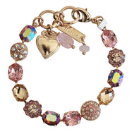 Mariana "Flamingo" Rose Gold Plated Must-Have Oval and Pavé Crystal Bracelet, 4416 319mr