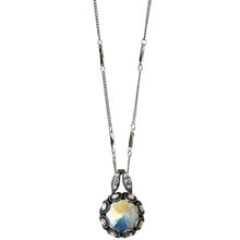 Mariana "Crystal AB" Silver Plated Lovable Embellished Rivoli Pendant Crystal Necklace, 5070 001AB