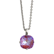 Mariana "Sun-Kissed Blush" Rhodium Plated Cushion Cut Pendant Crystal Necklace, 5326/4 168ro