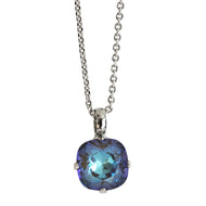 Mariana "Sun-Kissed Midnight" Rhodium Plated Cushion Cut Pendant Crystal Necklace, 5326/4 137ro