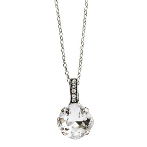 Mariana "On A Clear Day" Silver Plated Cushion Cut Pendant Crystal Bail Necklace, 5326/1 001001