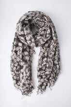 Chan Luu Cashmere and Silk Scarf Wrap - Black Combo Peony Print BRH-SC-452