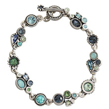 Patricia Locke Petite Sterling Silver Plated Swarovski Mosaic Art Bracelet, 7.25" BR0353S Zephyr