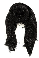 Chan Luu Cashmere and Silk Scarf Wrap - Polka Dot Black BRH-SC-301