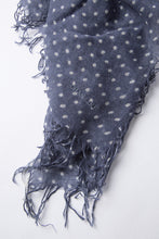 Chan Luu Cashmere and Silk Scarf Wrap - Polka Dot Blue Indigo/Eggshell BRH-SC-301