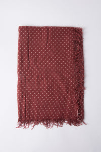 Chan Luu Cashmere and Silk Scarf Wrap - Polka Dot Red Pear/Eggshell BRH-SC-301