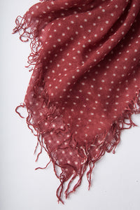 Chan Luu Cashmere and Silk Scarf Wrap - Polka Dot Red Pear/Eggshell BRH-SC-301
