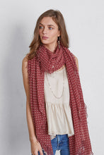 Chan Luu Cashmere and Silk Scarf Wrap - Polka Dot Red Pear/Eggshell BRH-SC-301