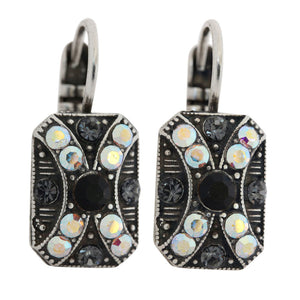 Mariana "Adeline" Silver Plated Rectangle Art Deco Crystal Earrings, 1080/2 1094