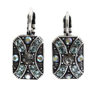 Mariana "Martini" Silver Plated Rectangle Art Deco Crystal Earrings, 1080/2 215-3