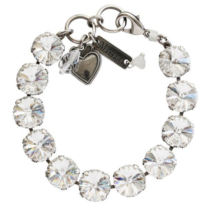 Mariana "On A Clear Day" Silver Plated Lovable Round Rivoli Crystal Bracelet, 4474R 001001