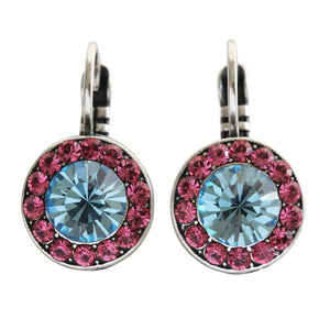 Mariana "Spring Flowers" Silver Plated Must-Have Round Pavé Crystal Earrings, 1129 2141