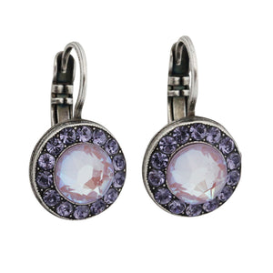 Mariana "Travalera" Silver Plated Must-Have Round Pavé Crystal Earrings, 1129 1122