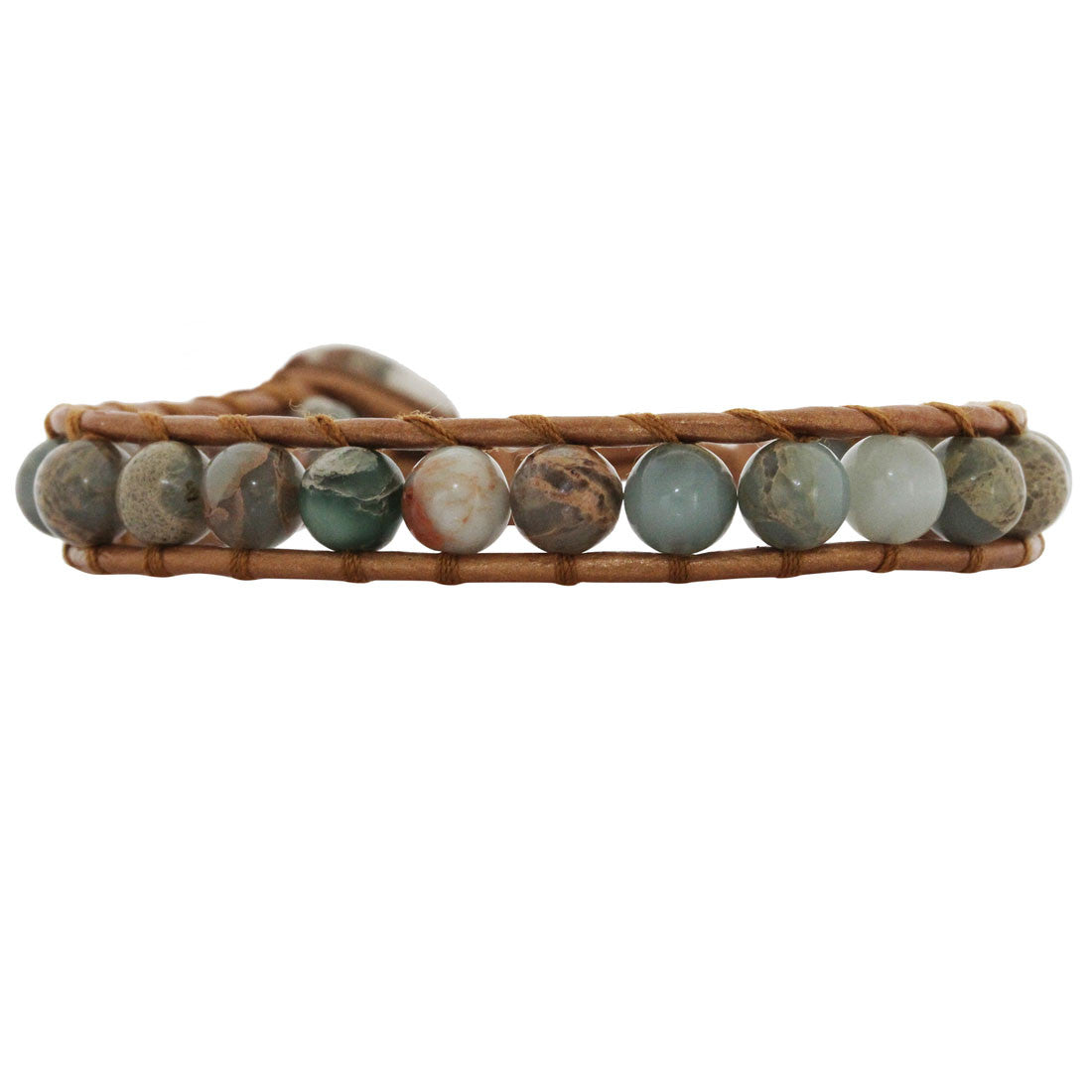 Chan Luu Aqua Terra Single Wrap Bracelet on Bronze Leather BS-2028