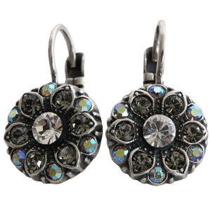 Mariana "Ice" Silver Plated Small Floral Crystal Earrings, 1401 512
