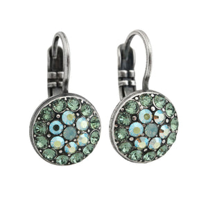 Mariana "Fern" Silver Plated Pavé Round Petite Crystal Earrings, 1416 2143