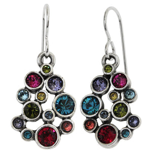 Patricia Locke Something Borrowed Sterling Silver Plated Swarovski Crystal Multi Color Earrings, Celebration EF0930S